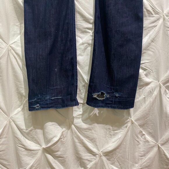 7 For all Mankind Dark Wash Mid Rise Bootcut size 32, Inseam 35 inches - Picture 7 of 15
